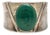 1970s Modernist Sterling Silver Malachite Cuff For Sale