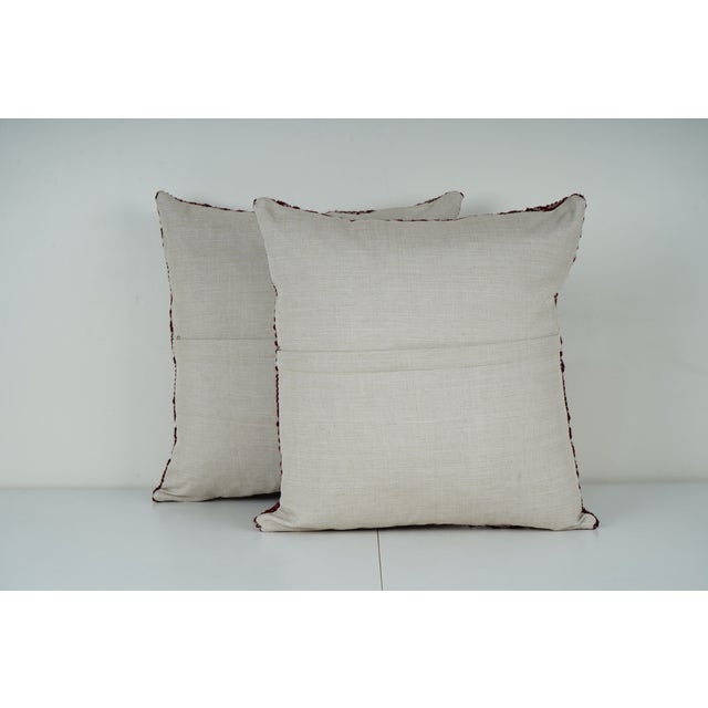 Turkish Kilim Pillow Cover - A Pair For Sale - Image 4 of 4