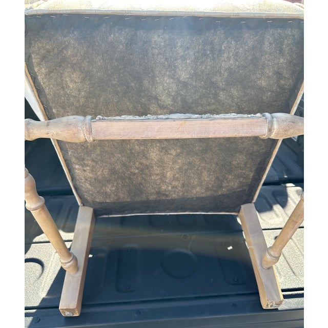 Vintage Regency Ikat Armchair For Sale - Image 12 of 12