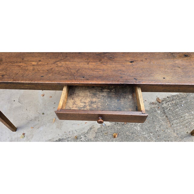 French Plank Kitchen Refectoy Farmhouse Dining Table, 1850 For Sale - Image 11 of 17