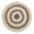 Deborah Rhodes Bullseye Rattan Placemat, Royal, Set of 4 For Sale