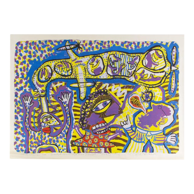 “Billy and Diane Miss a Beauty Oderiferous Flight Back to Indianapolis” Serigraph Print by Mark Buwinkle For Sale