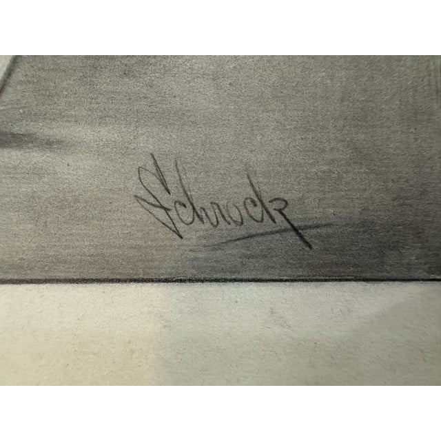 Illustration 1940s Original Signed Graphite Illustration of Art Deco Swimmer at the Beach, 10¼ × 9 In. For Sale - Image 3 of 5