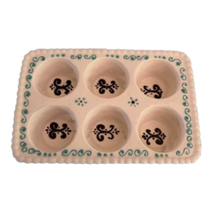 Handpainted Ceramic Portuguese Muffin Baking Dish