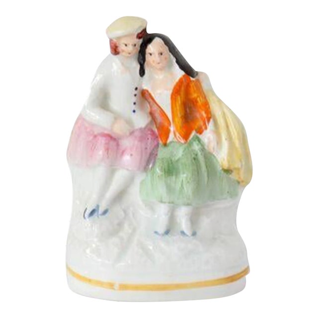 19th-C. English Staffordshire Couple For Sale