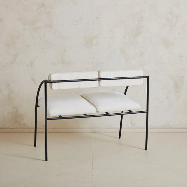 ‘Vienna' Black Metal Settee by Rodney Kinsman for Bieffeplast, Italy 1980s - Sold Individually For Sale - Image 11 of 11