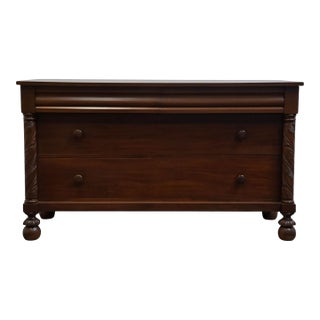 Cowan Furniture Chicago Il Solid Cherry Traditional Empire Style 60" Three Drawer Chest For Sale