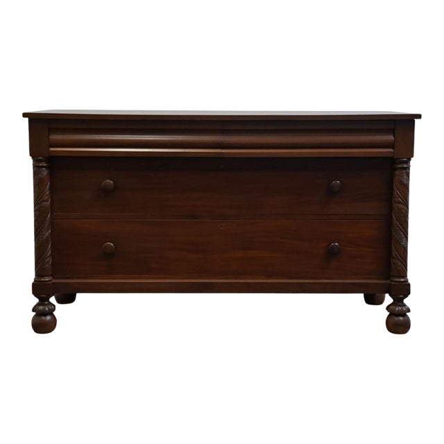 Cowan Furniture Chicago Il Solid Cherry Traditional Empire Style 60" Three Drawer Chest For Sale