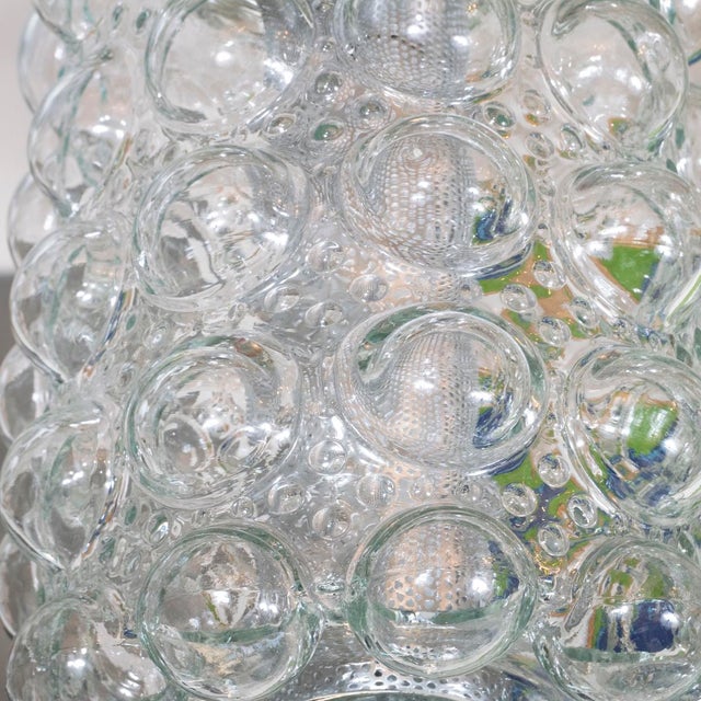 Clear bubble glass pendant For Sale In New York - Image 6 of 8