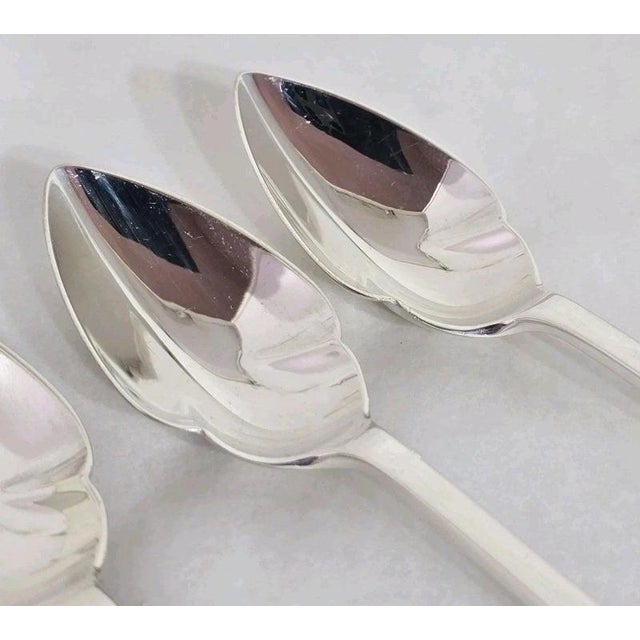 Art Deco Sterling Silver Dessert Fruit Spoons, Sheffield, 1938 For Sale - Image 12 of 18