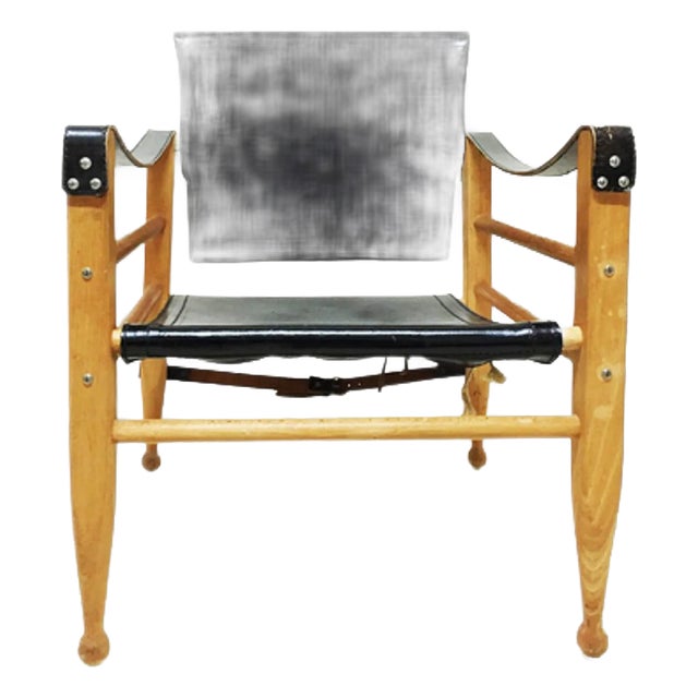 Danish Safari Chair attributed to Kaare Klint, 1960s For Sale