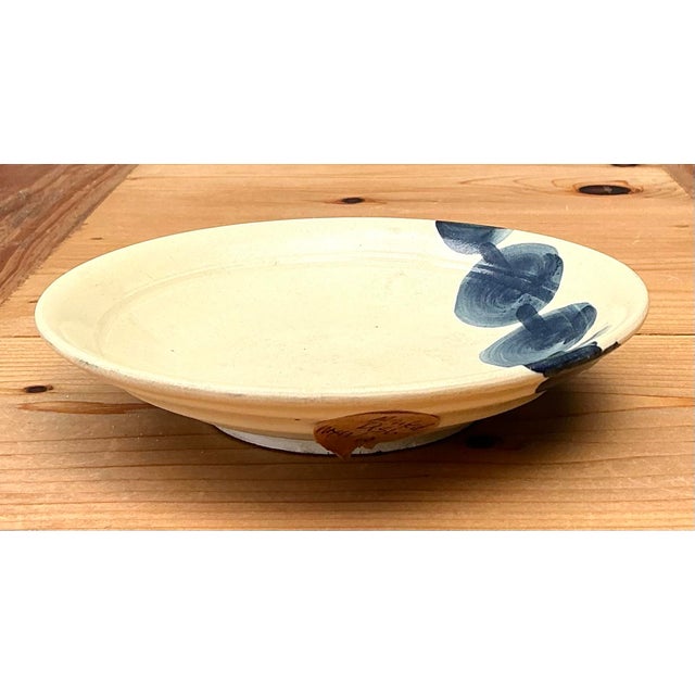 Ceramic Vintage Hand Painted Studio Pottery Plate For Sale - Image 7 of 12
