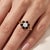 Black Onyx Flower Engagement Ring | Unique Gothic Floral Cluster Ring | Black Gemstone Promise Ring Us 7 (All Sizes Available) For Sale - Image 4 of 4