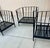 Very nice set of four lounge chair frames, done in a black powder coat finish. These chairs are the same size and comfort...