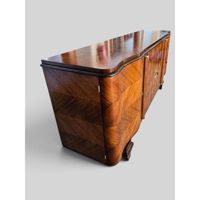 Jules Leleu French Art Deco Sideboard in the Style of Jules Leleu, 1940s attributed to Jules Leleu For Sale - Image 4 of 18
