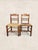 Antique English Oak Pair of Occasional Chairs C 1900 For Sale - Image 9 of 10