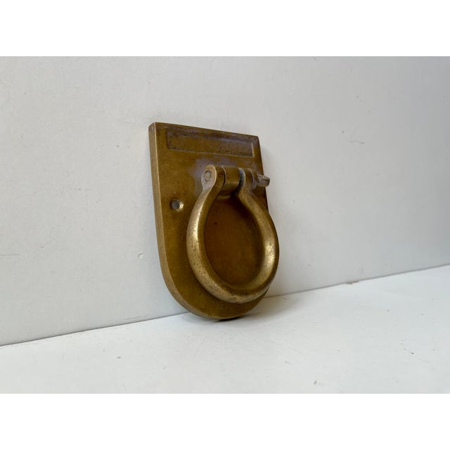 Art Deco Door Knocker in Brass, 1930s For Sale - Image 4 of 8