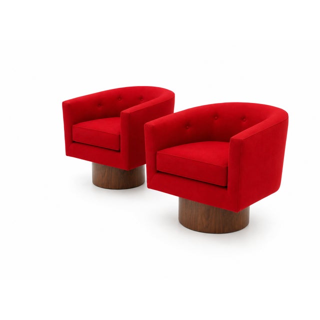 Mid-Century Modern Mid Century Modern Swivel Lounge Chairs For Sale - Image 3 of 6