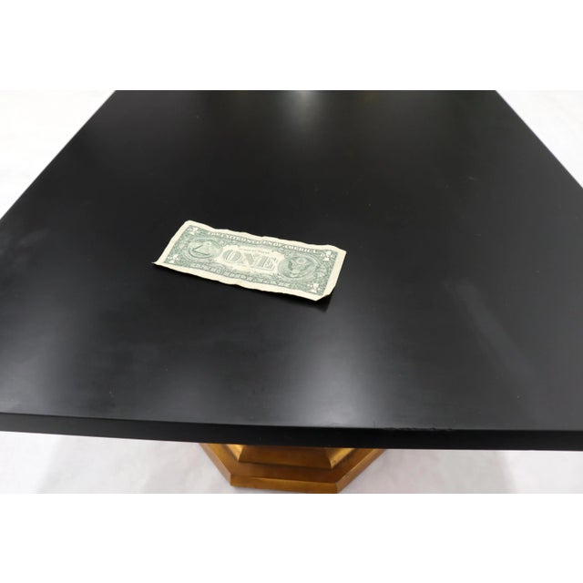 Hollywood Regency Faux Gold Gilt Base Solid Slate Top Coffee Table For Sale - Image 9 of 12