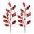 Contemporary BeadedRed Leaf Stem (Set of 2) For Sale - Image 3 of 3