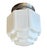 White Art Deco Milk Glass Skyscraper Wedding Cake Flush Mount Ceiling Light Fixture For Sale - Image 4 of 4