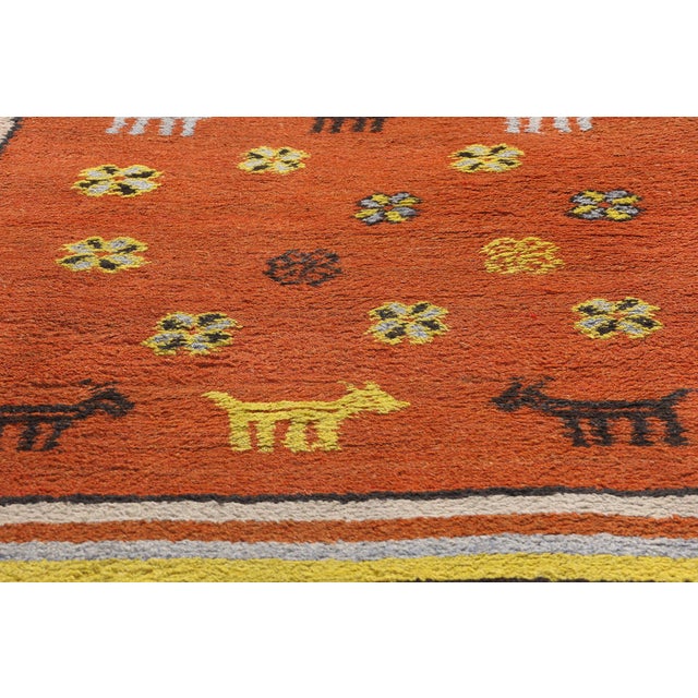 Mid 20th Century Vintage Tikdift Moroccan Rug - 03'05 X 05'03 For Sale - Image 5 of 10