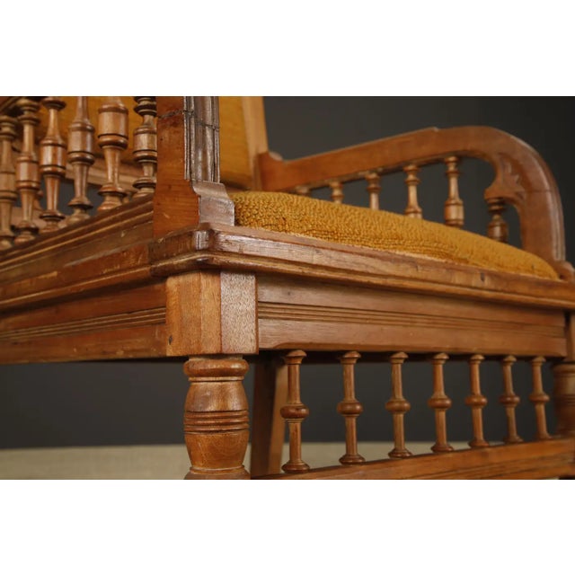 Late 19th Century English Oak Aesthetic Movement Armchair For Sale - Image 13 of 18