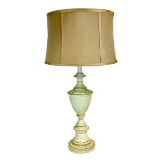 1970s Vintage French Empire Neoclassical Urn Style Tole Table Lamp For Sale