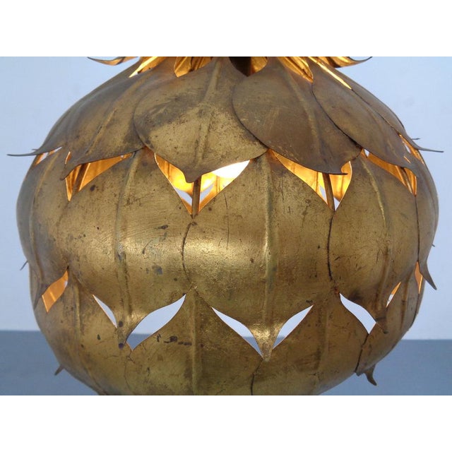 Large Golden Lotus Ceiling Lamp from Hans Kögl, Germany, 1960s For Sale - Image 17 of 18