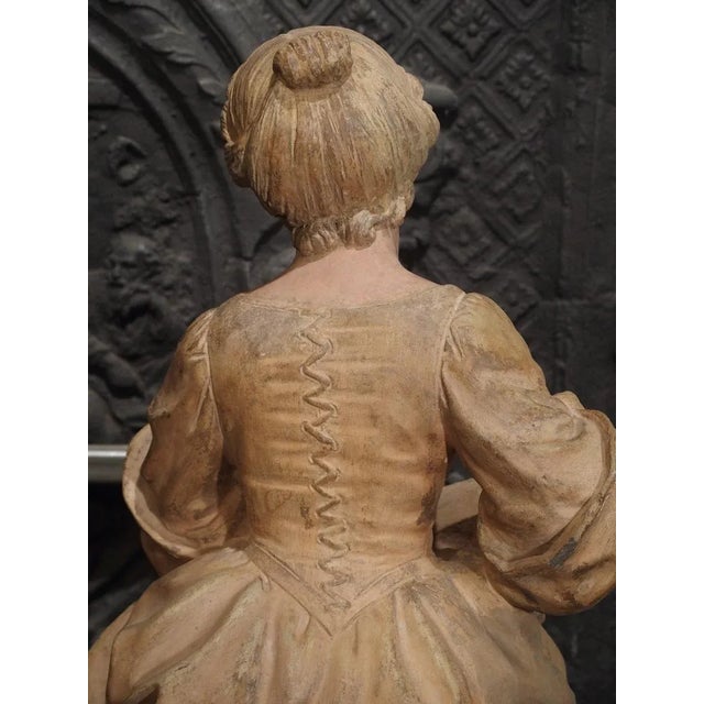 Antique Terra Cotta Statues, Paris, Circa 1880 - a Pair For Sale - Image 10 of 13