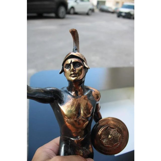 Italian Sculpture of Roman Warrior or Gladiator, 1950s, in Good conditions. Designed 1950 to 1959