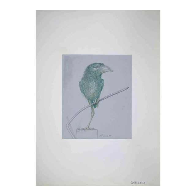 Leo Guida, Bird, Drawing, 1970 For Sale