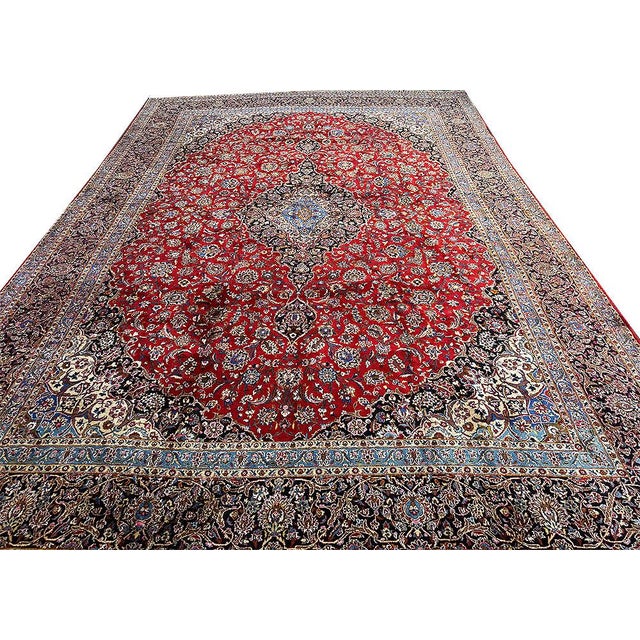 I like to bring to your attention that the price that I am offering for this genuine Persian Kashan is absolute give away,...
