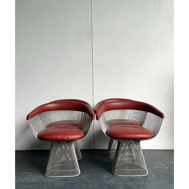 Vintage MCM Warren Platner for Knoll Chrome Dining Chairs - Set of 4 For Sale - Image 10 of 12
