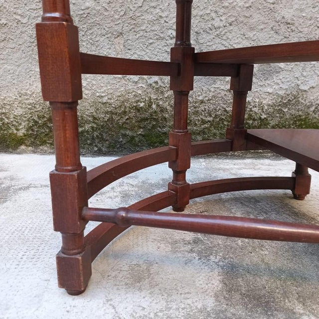 Small 4-Step Wooden Library Ladder, Italy, 1960s For Sale - Image 10 of 12