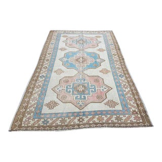 1960s Decorative Vintage Anatolian Oushak Carpet For Sale