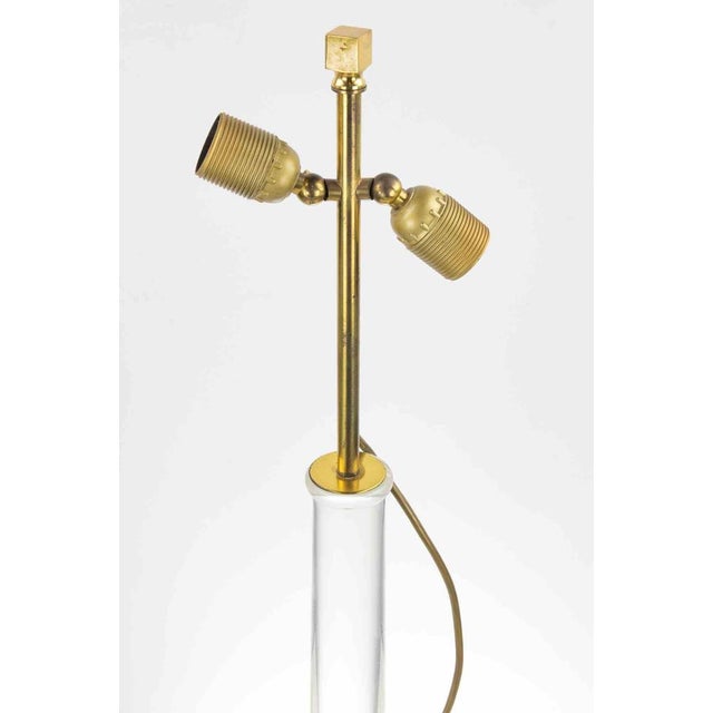Italian Brass and Acrylic Glass Table Lamp by Corinne Halna, 1970s For Sale - Image 4 of 8