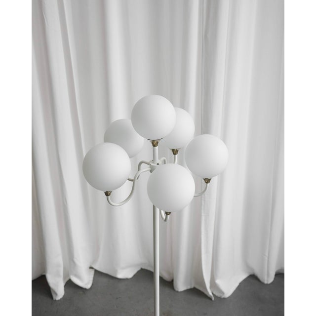 Mid-Century Modern Mid-Century Modern Floor Lamp with Opal Glass Globes, Germany, 1970s For Sale - Image 3 of 6