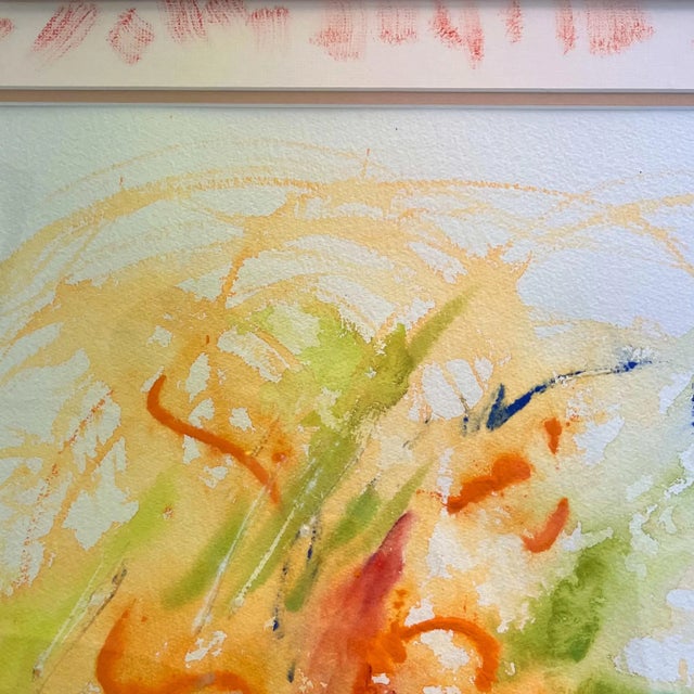 1970s 1970’s Ginny Handcock Abstract Watercolor Painting For Sale - Image 5 of 7