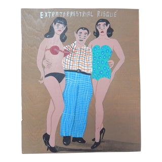 Javier Mayoral Folk Art Original Acrylic Painting For Sale
