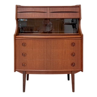Mid-Century Teak Secretary with Drawers attributed to Gunnar Falsig for Falsig Mobler, 1960s For Sale