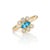 Make a vibrant statement with this unique marquise-cut London Blue Topaz ring. Featuring a striking 8x4mm center stone...