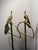 Hollywood Regency Anthropologie Ida Peacock Brass 2 Towel Freestanding Hand Towel Holders For Sale - Image 3 of 7