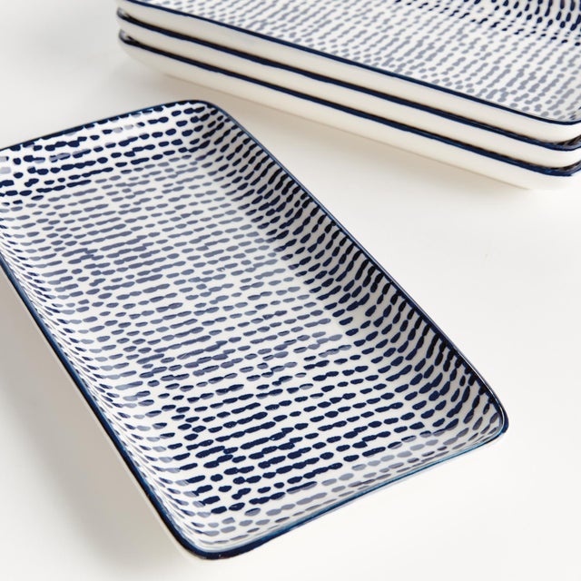 Modern Stria Speckled 8" Trays, Set Of 4 For Sale - Image 3 of 5