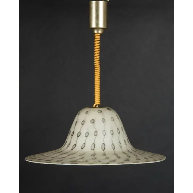 Glass Mid-Century Textured Pendant by Aloys Ferdinand Gangkofner for Peill & Putzler For Sale - Image 7 of 7