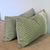 Transitional Schumacher Hyacinth Leaf Green Outdoor Lumbars - Pair For Sale - Image 3 of 7