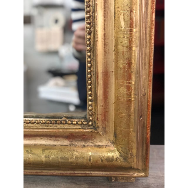 19th Century Antique French Louis Philippe Gold Leaf Mirror Chairish