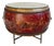 Antique Red Mongolian Drum Coffee Table For Sale