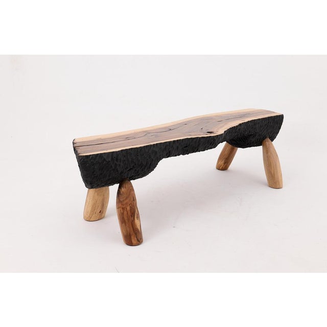Live Edge Walnut Bench by Logniture For Sale - Image 9 of 18