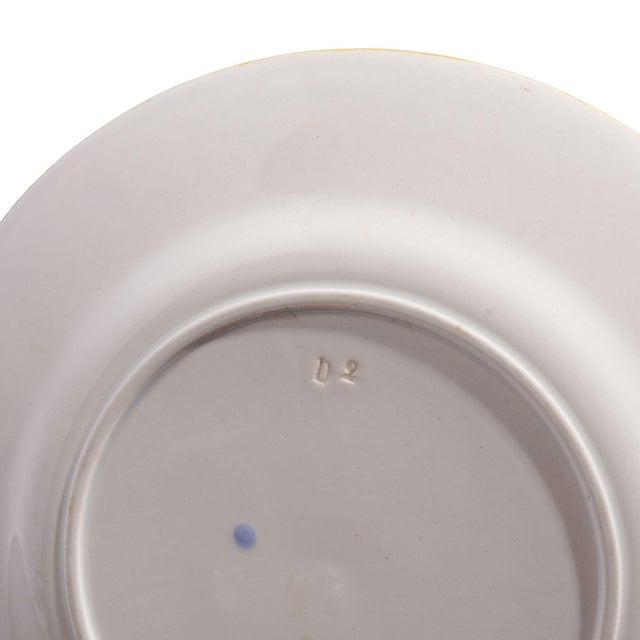 Pair of French Glazed Faience Plates With Scallions and Artichokes, C. 1850's For Sale - Image 13 of 14